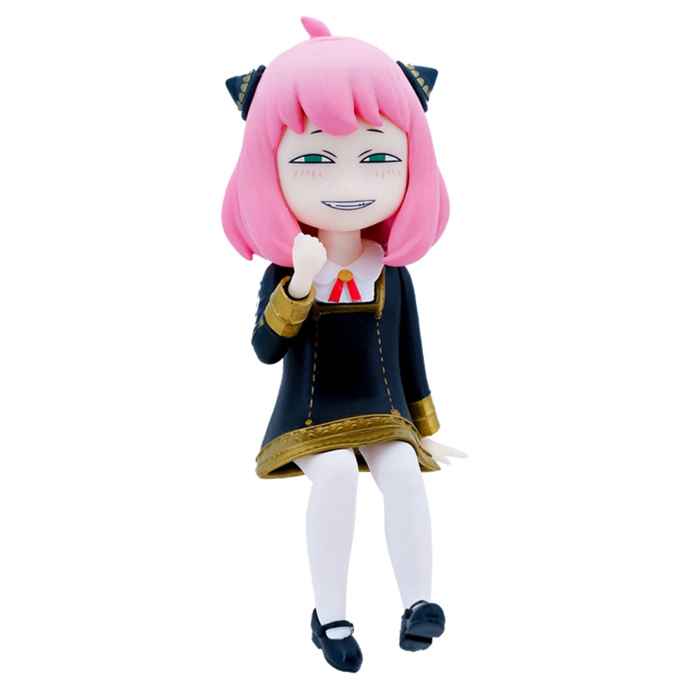 MÔ HÌNH ANYA FORGER - SPY X FAMILY - TANTEI-GOKKO Dáng Ngồi Mặt Đểu - Cao : 13.5cm - Nặng : 100gram - No Box - K19-T3-S4