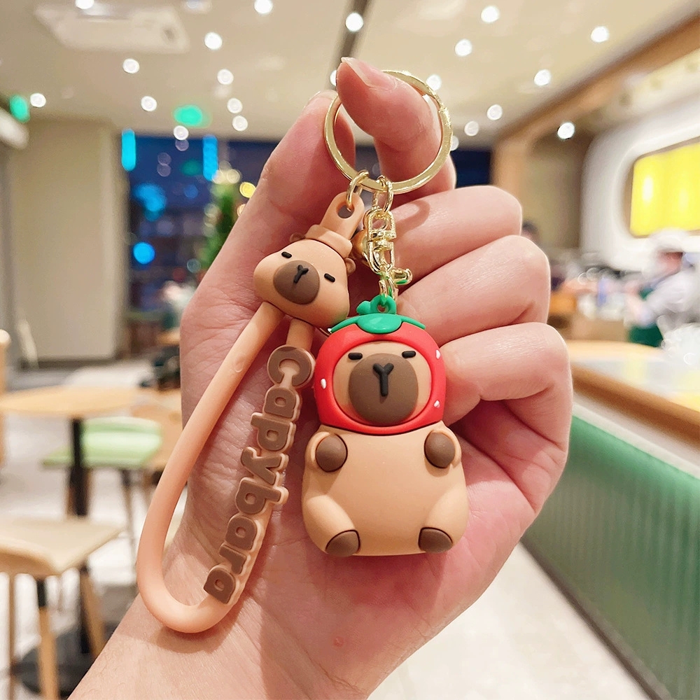 Móc capy đầu cà chua - dây dài 11cm mô hình cao 6cm - nặng : 50gram - no box