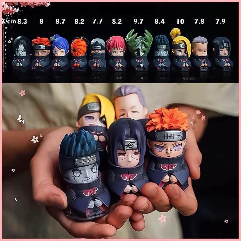 Mô Hình Naruto  Team Akatsuki Pain Nagato Konan Kisame Itachi Kakuzu  Deidara Hidan Orochimaru Sasori Zetsu