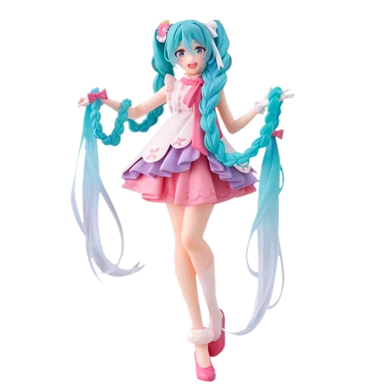 Mô Hình Hatsune Miku cầm tóc - Cao 19cm - nặng 180gram - Figure Miku - No box - K19-T3-S6