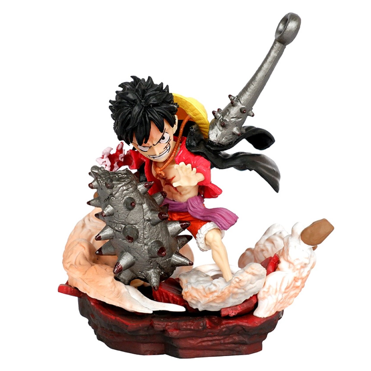 Mô Hình OnePiece Luffy áo choàng chibi - Cao 10cm - rộng 9cm - nặng 140gram - Figure OnePiece - Có Hộp K18-T3-S7