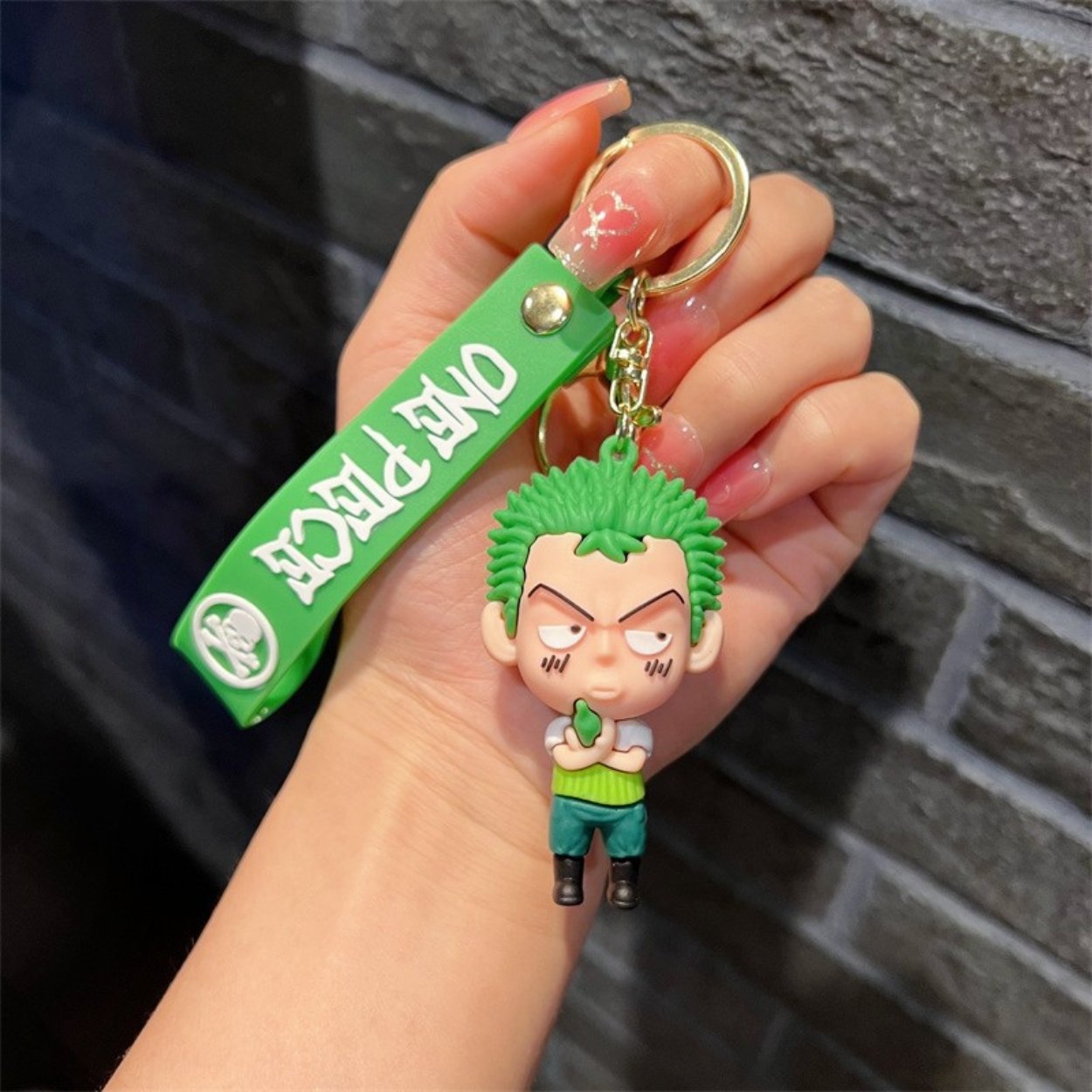 Móc Khóa Zoro - Dây móc dài : 11cm - Mô Hình Cao : 7.5cm - Nặng : 50gram - No Box : bọc túi OPP - K79-T6-S12