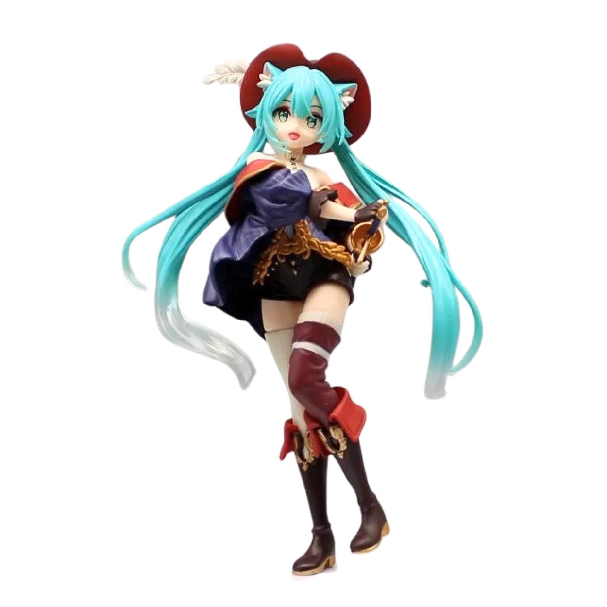 Mô Hình Hatsune Miku cầm kiếm - Cao 19cm - nặng 170Gram - Figure Miku - Có Hộp màu - N1-K35-T2-S3