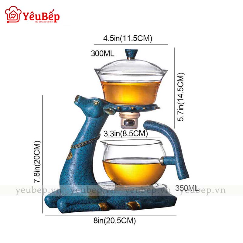 Ấm Trà Thuỷ Tinh Hình Con Hươu, Thiết Kế Hiện Đại