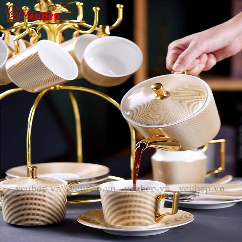 Bộ ấm trà chiều phong cách Anh Quốc
