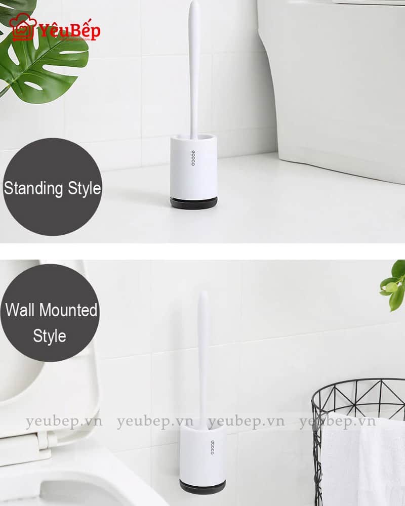 Bộ Bàn Chải Chà Bồn Cầu Và Ống Đựng Tiện Lợi