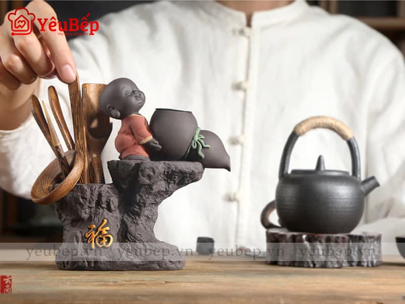 Bộ Pha Trà Tiểu Hòa Thượng Kèm Phụ Kiện Dễ Thương
