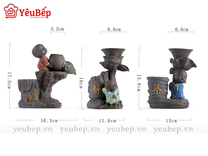 Bộ Pha Trà Tiểu Hòa Thượng Kèm Phụ Kiện Dễ Thương