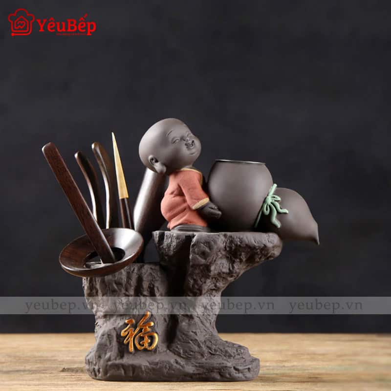Bộ Pha Trà Tiểu Hòa Thượng Kèm Phụ Kiện Dễ Thương