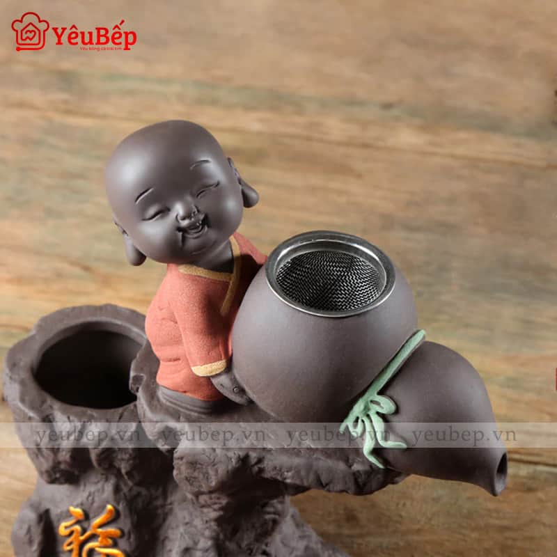 Bộ Pha Trà Tiểu Hòa Thượng Kèm Phụ Kiện Dễ Thương
