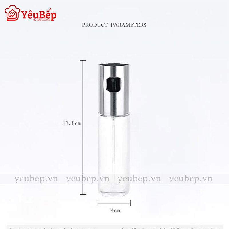 Chai Đựng Dầu Ăn Bằng Thủy Tinh Dạng Xịt Tiện Lợi