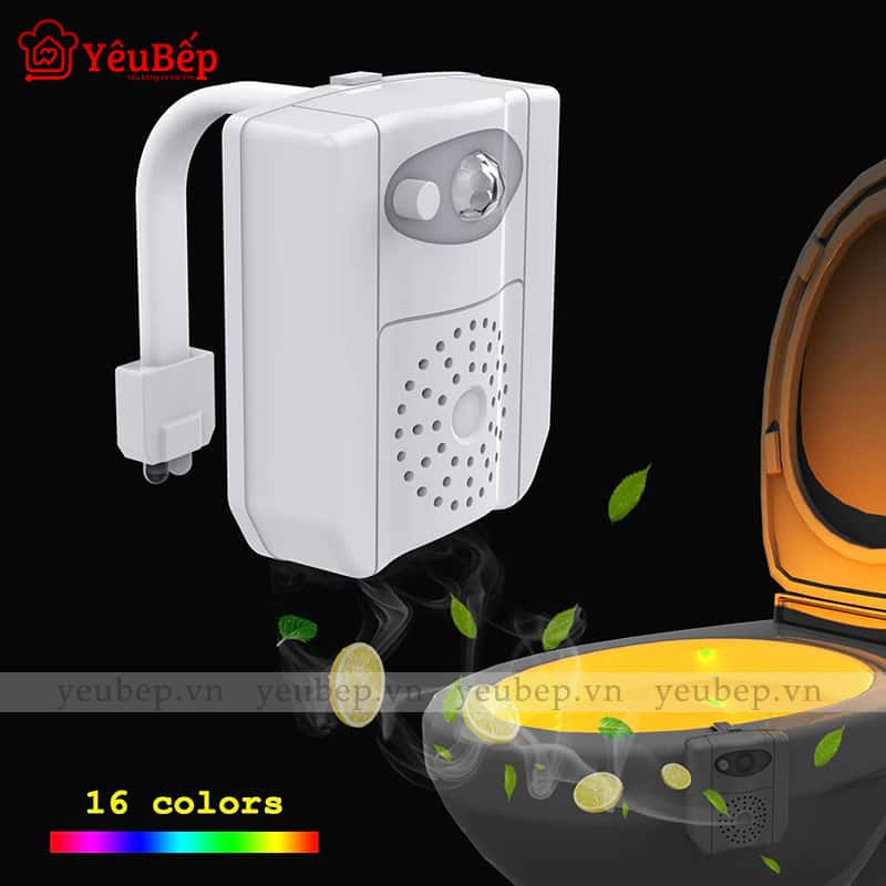 Đèn Cảm Biến 8 Màu Diệt Khuẩn Bằng Tia Cực Tím Gắn Bồn Cầu Tiện Lợi