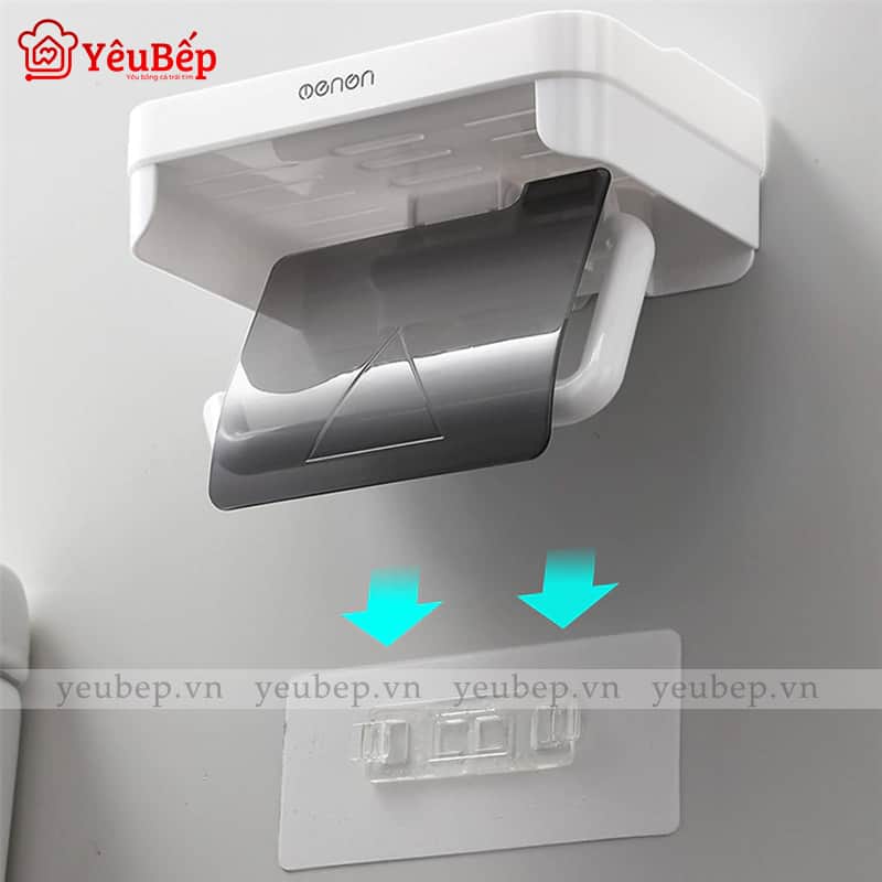 Giá Treo Giấy Vệ Sinh Kèm Giá Đỡ Dán Tường Tiện Lợi