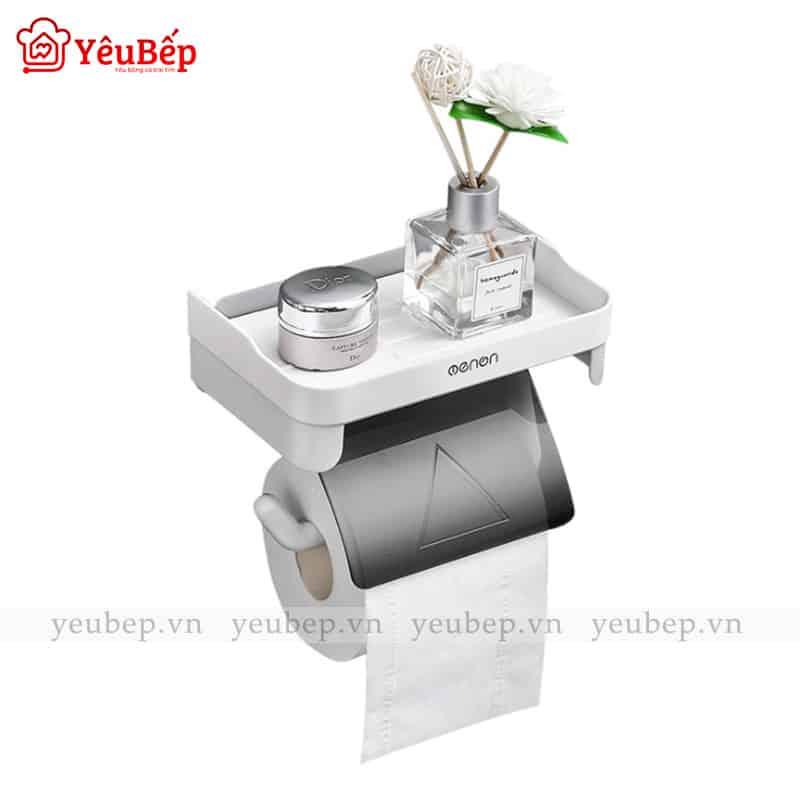 Giá Treo Giấy Vệ Sinh Kèm Giá Đỡ Dán Tường Tiện Lợi