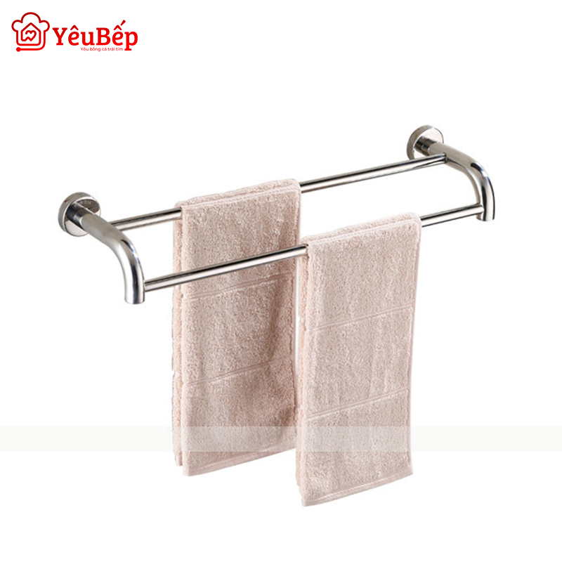 Giá Treo Khăn Phòng Tắm Inox 304 2 Tầng, Dán Tường Tiện Lợi