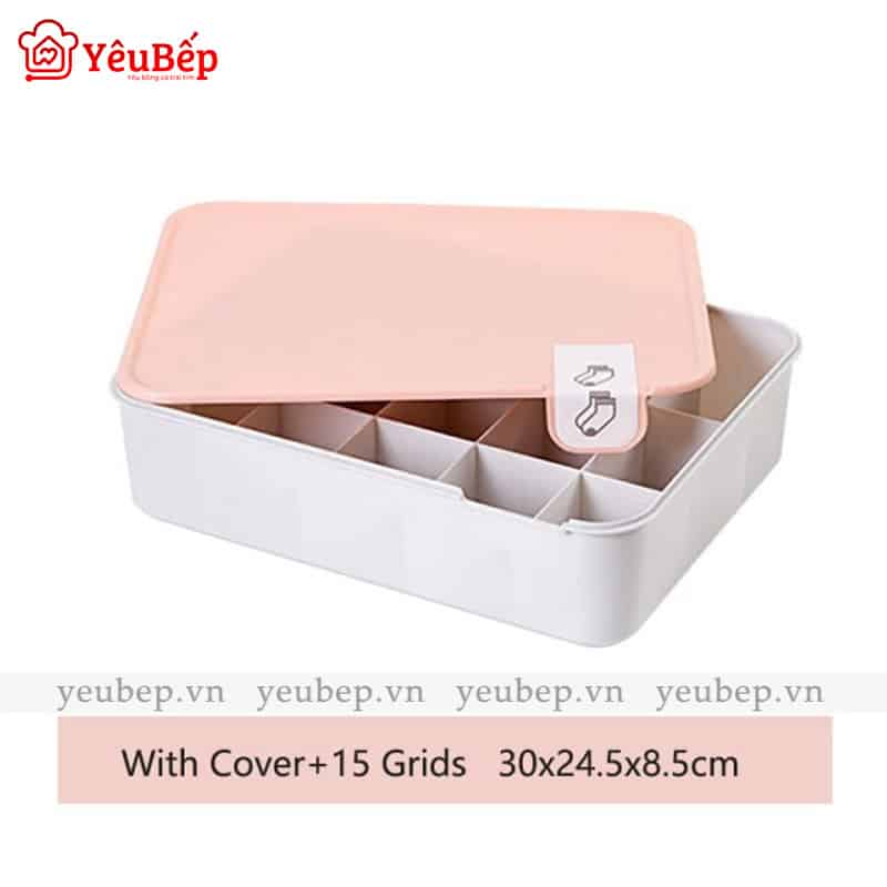 Hộp Bảo Quản Đồ Lót, Tất Bằng Nhựa Gọn Gàng Tủ Quần Áo