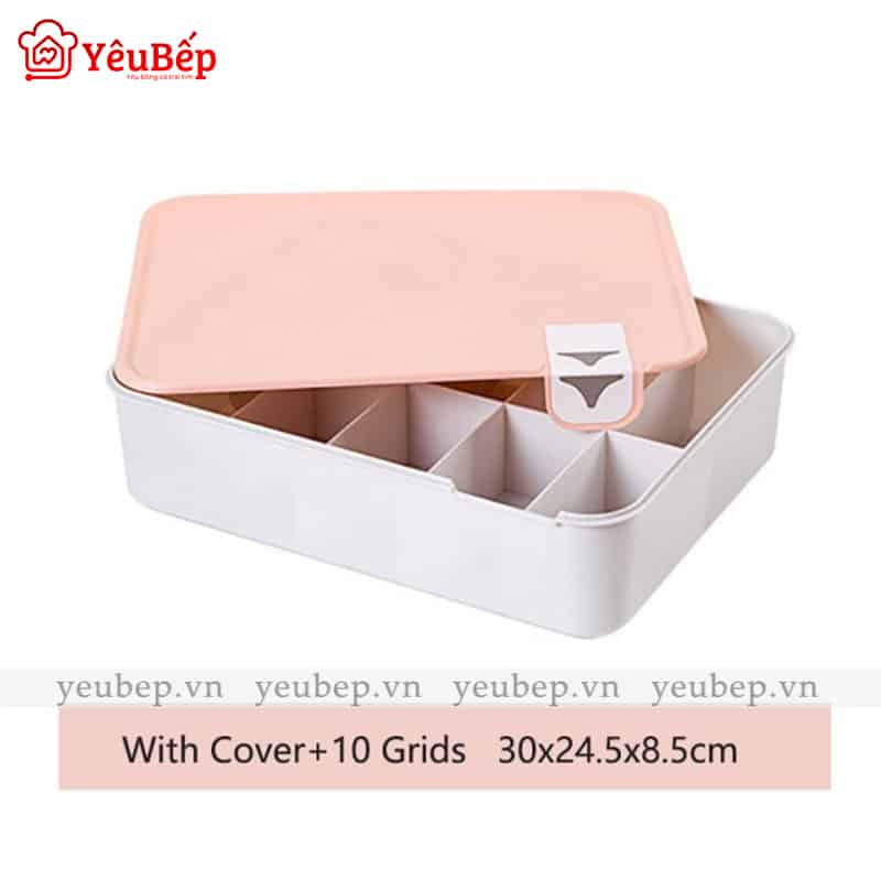 Hộp Bảo Quản Đồ Lót, Tất Bằng Nhựa Gọn Gàng Tủ Quần Áo