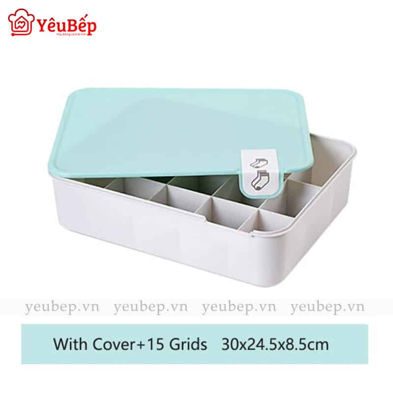 Hộp Bảo Quản Đồ Lót, Tất Bằng Nhựa Gọn Gàng Tủ Quần Áo