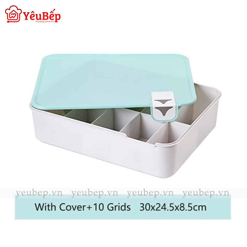 Hộp Bảo Quản Đồ Lót, Tất Bằng Nhựa Gọn Gàng Tủ Quần Áo