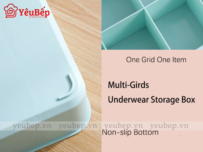 Hộp Bảo Quản Đồ Lót, Tất Bằng Nhựa Gọn Gàng Tủ Quần Áo
