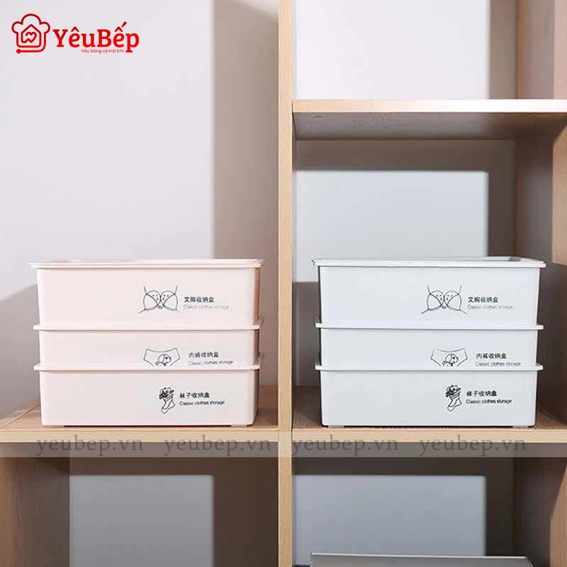 Hộp Đựng Đồ Lót, Nội Y, Tất Vớ, Chia Ngăn, Có Nắp