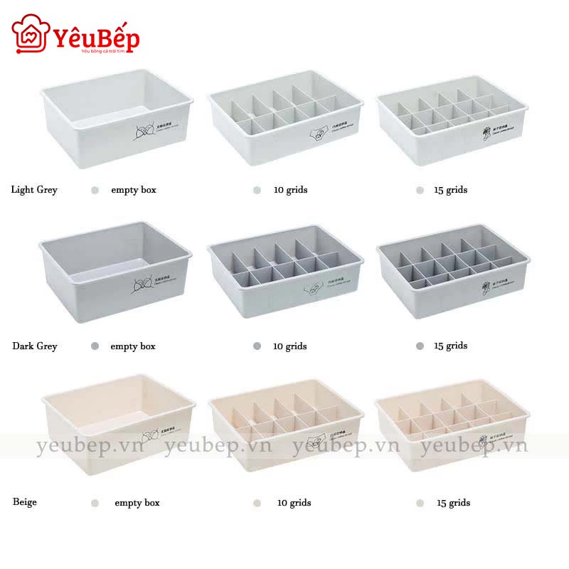 Hộp Đựng Đồ Lót, Nội Y, Tất Vớ, Chia Ngăn, Có Nắp