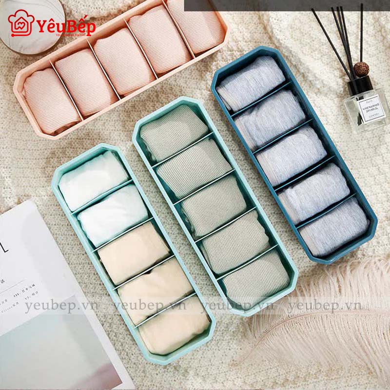 Hộp Đựng Đồ Lót, Bra, Phụ Kiện 5 Ngăn