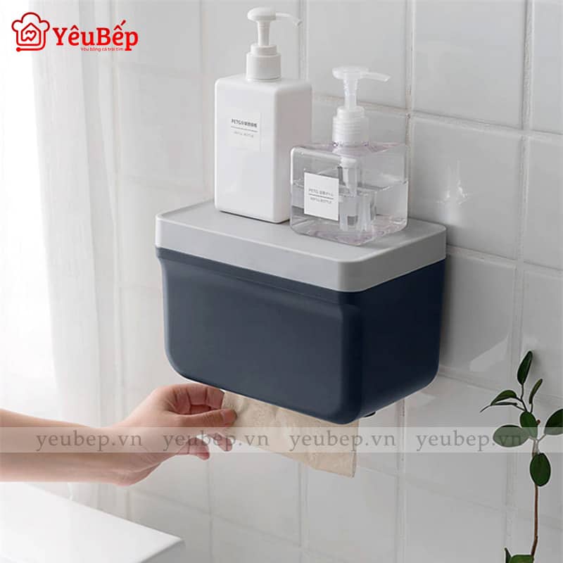 Hộp Nhựa Dán Tường Đựng Giấy Vệ Sinh, Nước Rửa Tay, Tinh Dầu Thơm