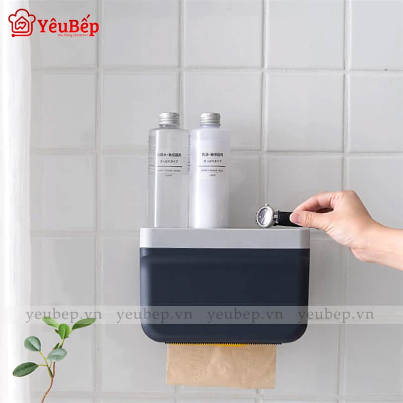 Hộp Nhựa Dán Tường Đựng Giấy Vệ Sinh, Nước Rửa Tay, Tinh Dầu Thơm