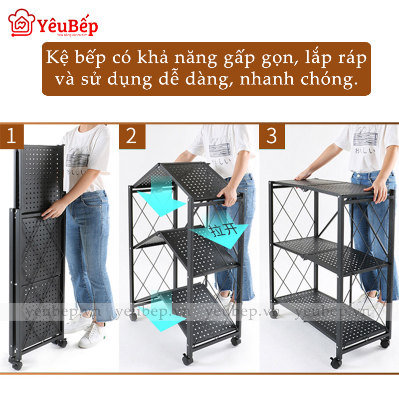 Kệ Gia Vị, Kệ Bếp 5 Tầng Thông Minh Bằng Hợp Kim Không Gỉ Xoay 360 Độ