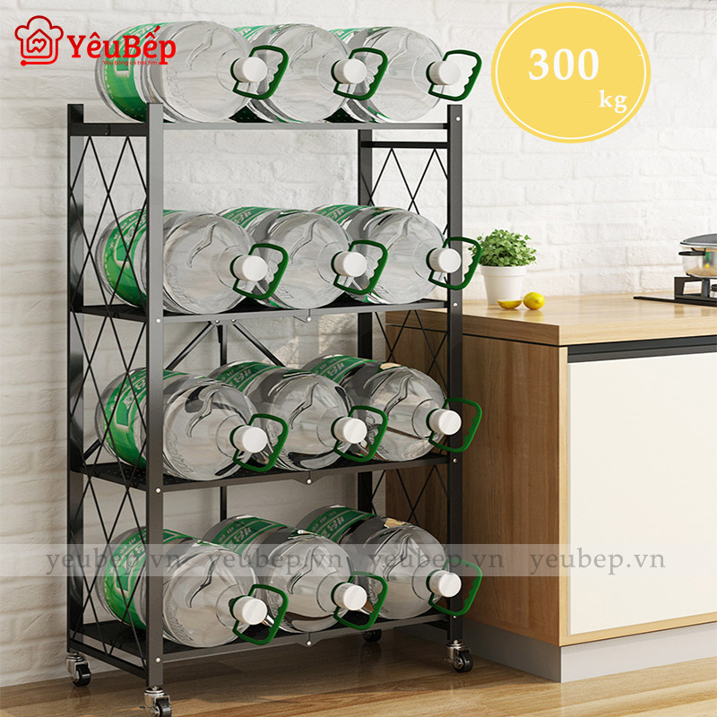 Kệ Gia Vị, Kệ Bếp 5 Tầng Thông Minh Bằng Hợp Kim Không Gỉ Xoay 360 Độ