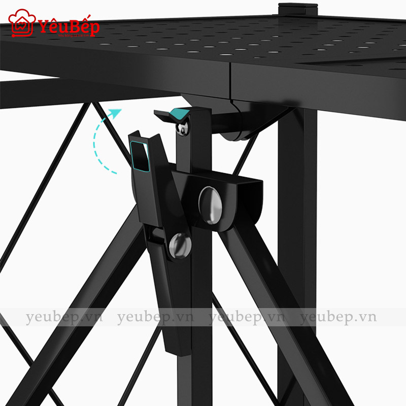 Kệ Gia Vị, Kệ Bếp 5 Tầng Thông Minh Bằng Hợp Kim Không Gỉ Xoay 360 Độ