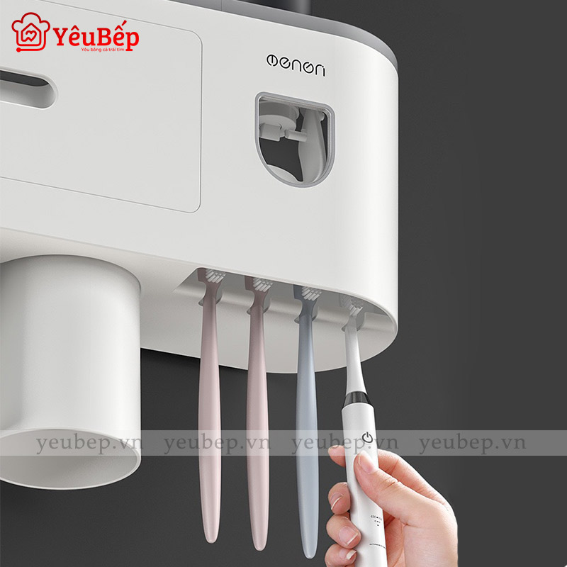 Kệ Để Đồ Nhà Tắm Và Bộ Dụng Cụ Nhả Kem Đánh Răng Tự Động Ecoco