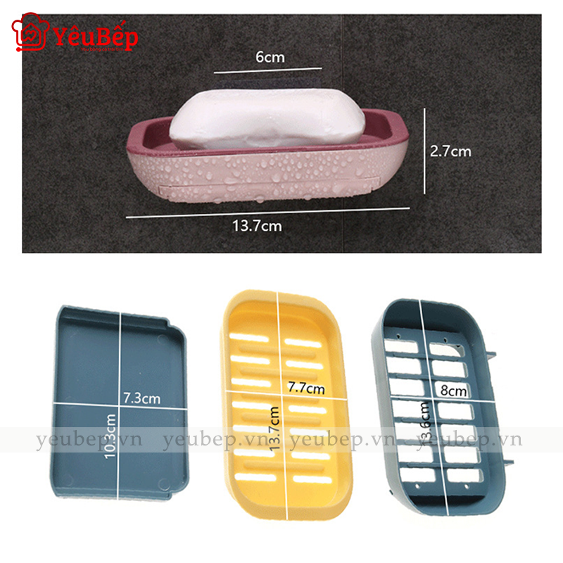 Kệ Đựng Xà Bông (Xà Phòng), Nhựa ABS, Dán Tường Cho Nhà Tắm Tiện Lợi