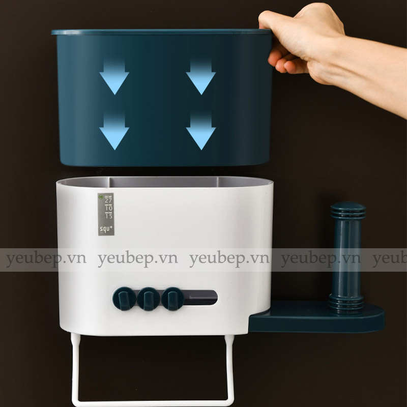 Hộp Đựng Đũa Muỗng Đa Năng Treo Tường