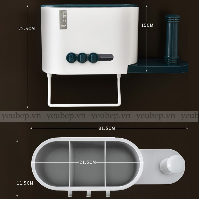 Hộp Đựng Đũa Muỗng Đa Năng Treo Tường