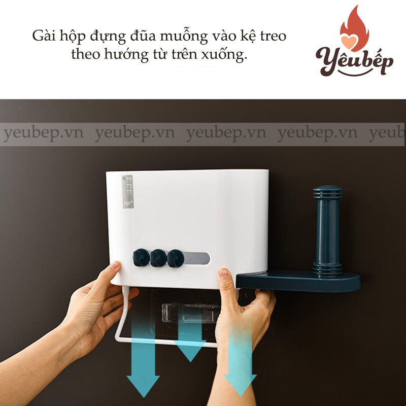 Hộp Đựng Đũa Muỗng Đa Năng Treo Tường