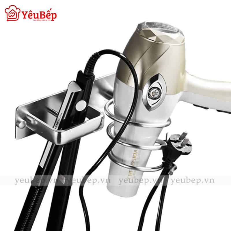 Giá Đỡ Máy Sấy Tóc Bằng Nhôm Nhỏ Gọn, Tiện Lợi
