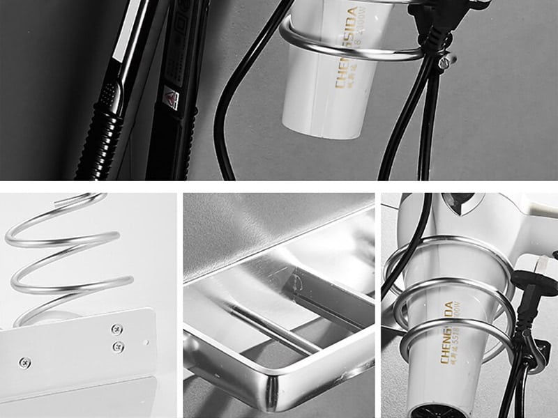 Giá Đỡ Máy Sấy Tóc Bằng Nhôm Nhỏ Gọn, Tiện Lợi
