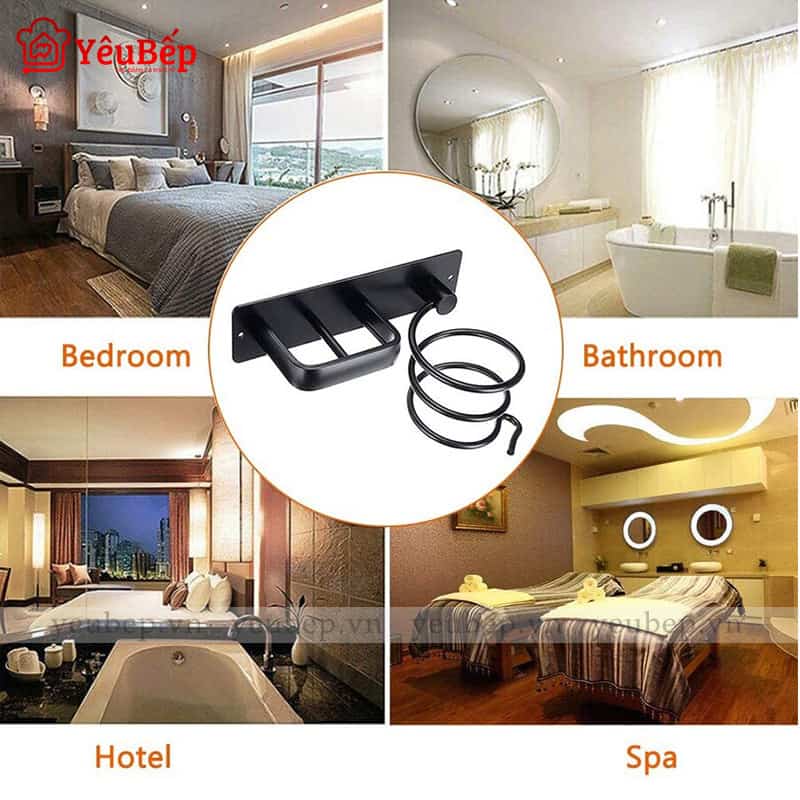 Giá Đỡ Máy Sấy Tóc Bằng Nhôm Nhỏ Gọn, Tiện Lợi