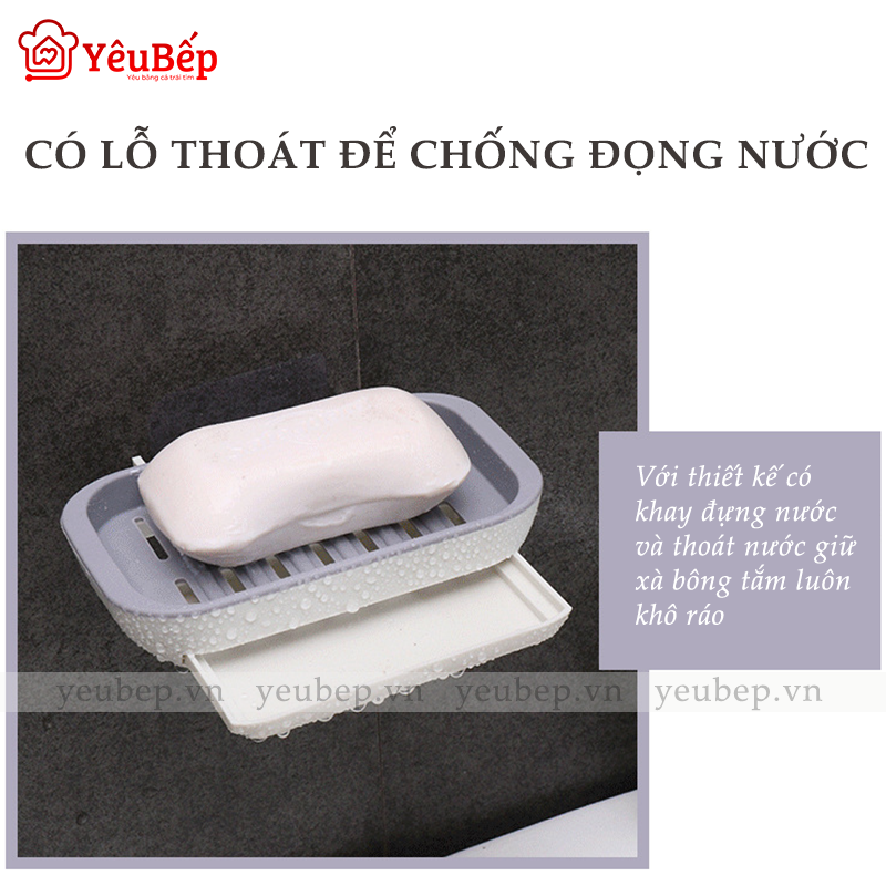 Kệ Đựng Xà Bông (Xà Phòng), Nhựa ABS, Dán Tường Cho Nhà Tắm Tiện Lợi