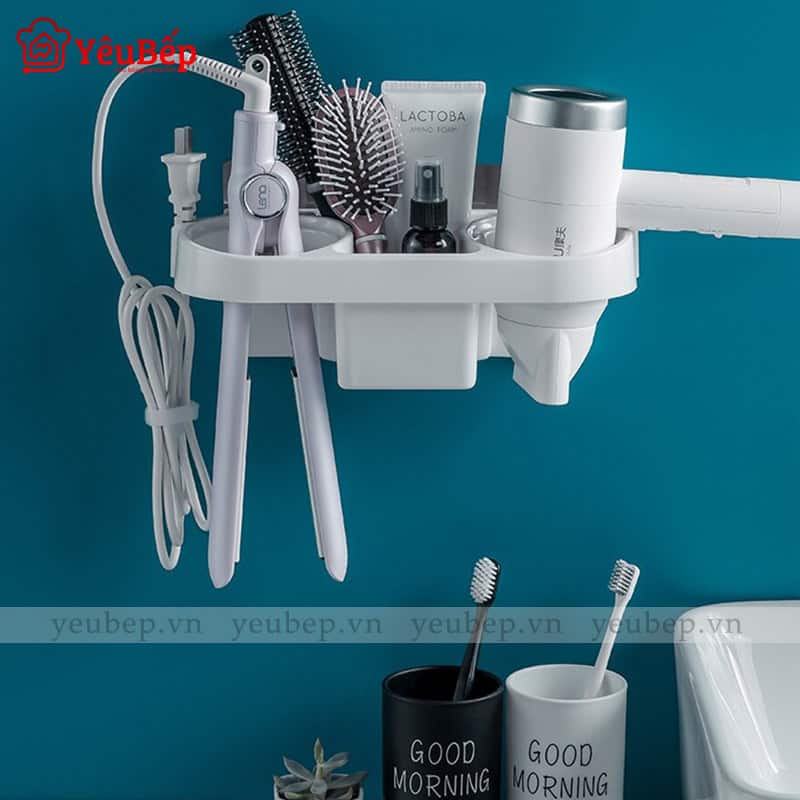 Kệ Đựng Thiết Bị Làm Tóc Dán Tường Đa Năng