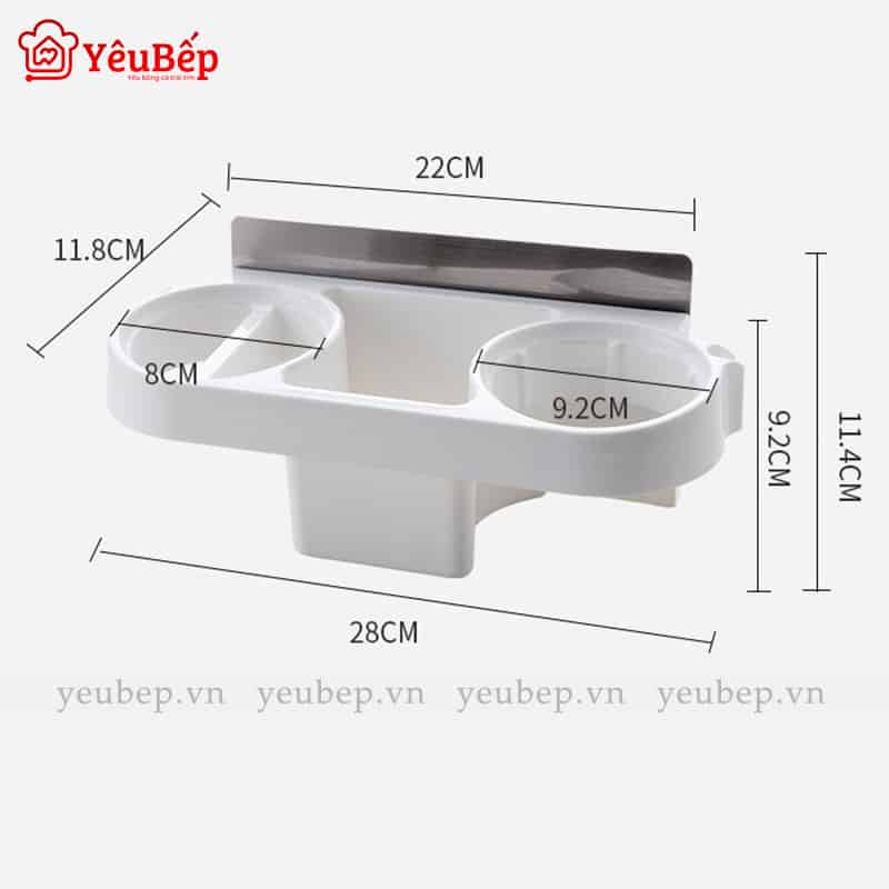 Kệ Đựng Thiết Bị Làm Tóc Dán Tường Đa Năng