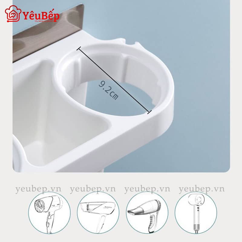 Kệ Đựng Thiết Bị Làm Tóc Dán Tường Đa Năng