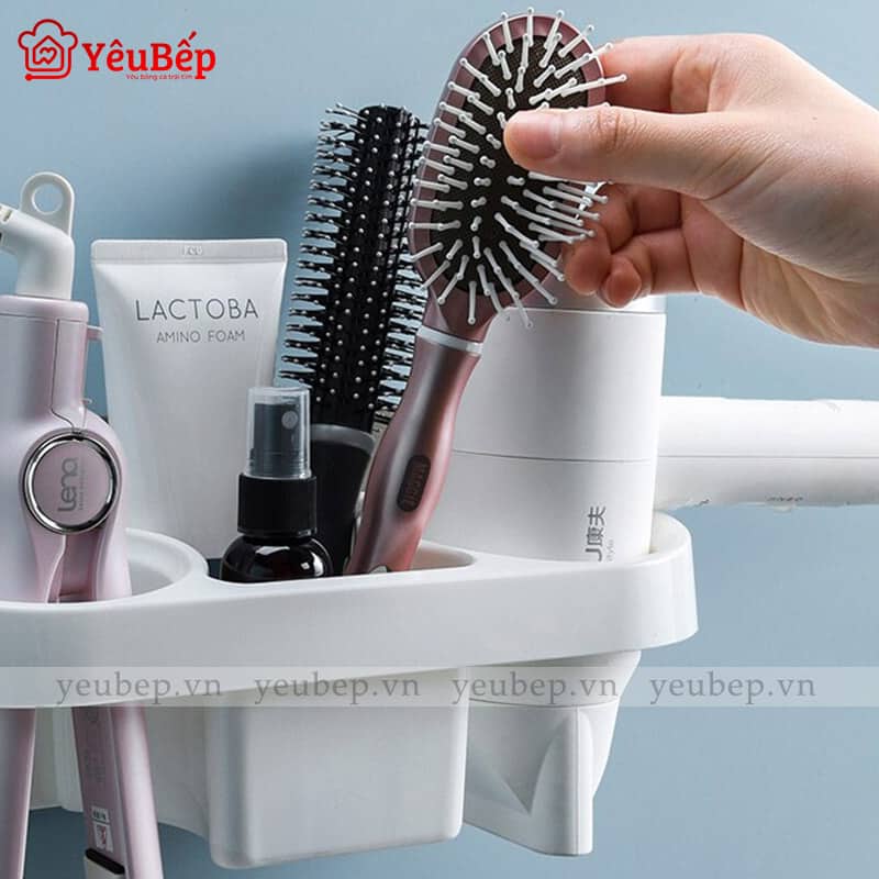 Kệ Đựng Thiết Bị Làm Tóc Dán Tường Đa Năng