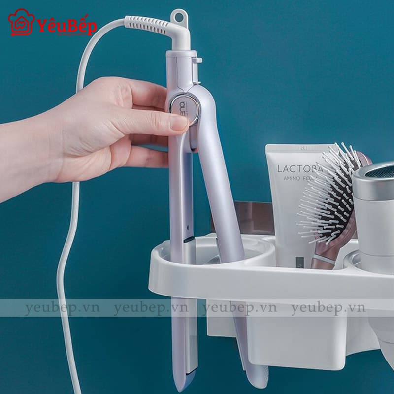 Kệ Đựng Thiết Bị Làm Tóc Dán Tường Đa Năng