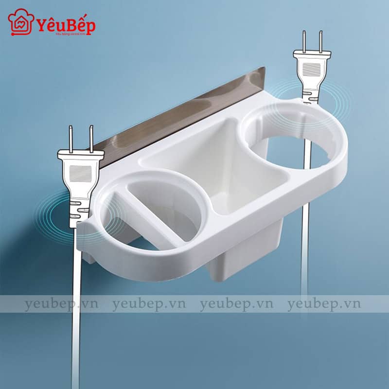 Kệ Đựng Thiết Bị Làm Tóc Dán Tường Đa Năng