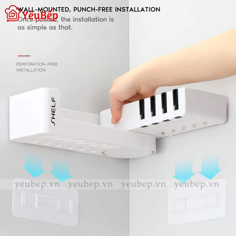 Kệ Góc Dán Tường Để Nhà Vệ Sinh Đa Năng