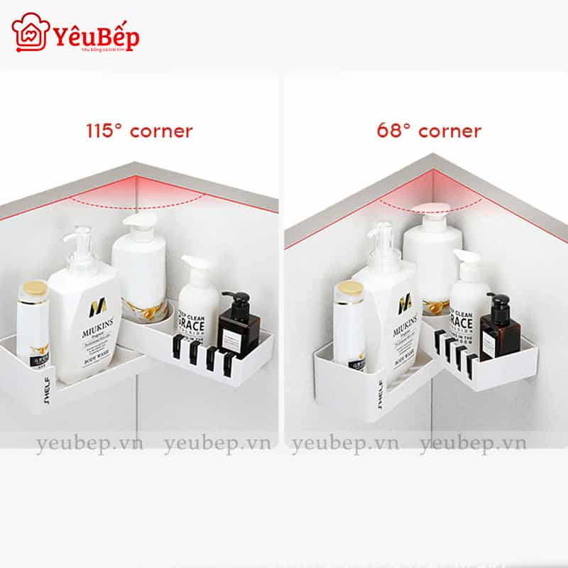Kệ Góc Dán Tường Để Nhà Vệ Sinh Đa Năng
