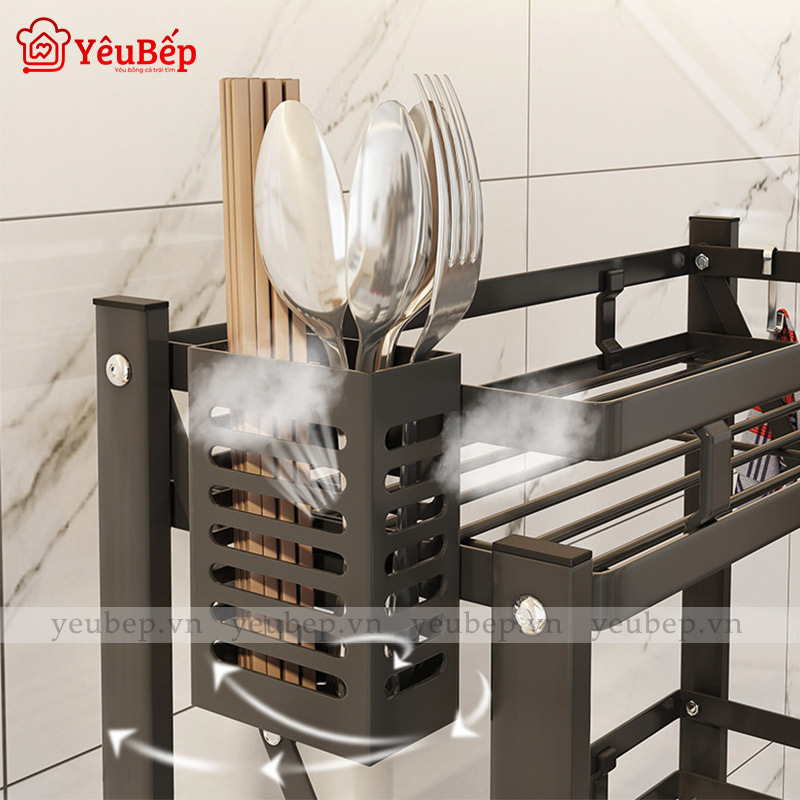 Kệ Gia Vị 2 Tầng Gấp Gọn Hình Chữ H Thông Minh